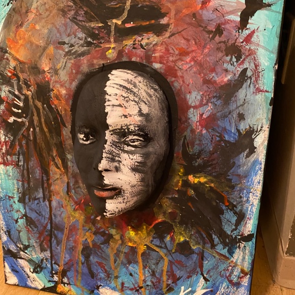 Mixed media art painting - Picture 2 of 5